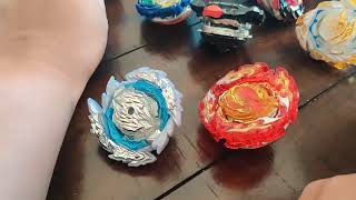 Bey Battling Top Burst Gyro Toy Set 8 Burst Spinning Tops 2 Two Way Launchers Brand MUSTYBELT [upl. by Erick428]