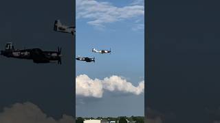 P51 Mustang and F4U Corsair flyby [upl. by Yolanthe]