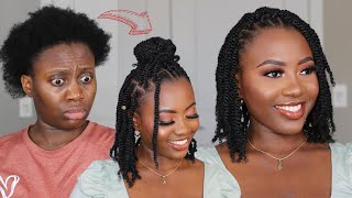 She did that Easy DIY Short Fluffy Twist for 8  Protective Style  Xpression Spring Afro Twist [upl. by Vinni]