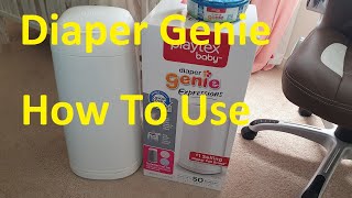 Diaper Genie How To Use and Quick Review  Babies For Noobs [upl. by Ardnauqal]