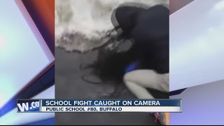 Elementary school fight caught on camera in Buffalo [upl. by Tihor]