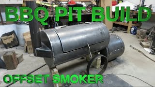 DIY BBQ PIT OFFSET SMOKER build [upl. by Mahgem882]