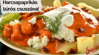 Soós tészta recept Harcsapaprikás túrós csuszával [upl. by Aiuqcaj]