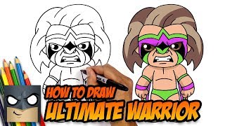 How to Draw Ultimate Warrior  WWE Superstars [upl. by Lledraw]