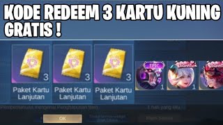 MASIH WORTH IT BURUAN AMBIL KODE REDEEM 3 KARTU KUNING BUAT DAPETIN SKIN EPIC LIMITED GRATIS [upl. by Stanislaw]