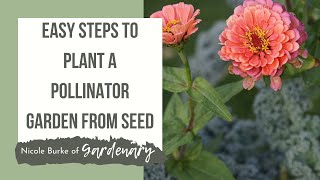 Easy Steps to Plant a Pollinator Garden from Seed for Bees Butterflies and Hummingbirds [upl. by Amsaj]