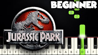 Theme from Jurassic Park  BEGINNER PIANO TUTORIAL  SHEET MUSIC by Betacustic [upl. by Oly]