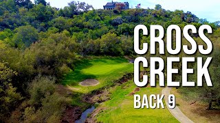 TARGET GOLF  Cross Creek GC  BACK 9 Course Vlog with Flyovers [upl. by Gaudet]