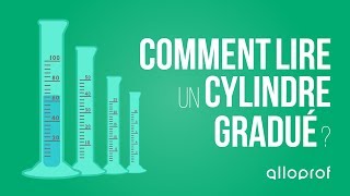 Comment lire un cylindre gradué  Sciences  Alloprof [upl. by Llenwahs]