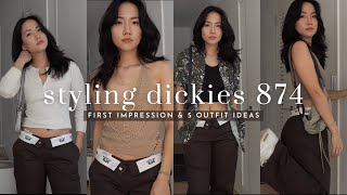 How to Style the VIRAL Dickies 874 Pants  Sizing Tips and 5 Outfit Ideas [upl. by Geoffrey]