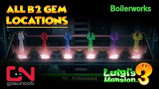 Luigis Mansion 3 All B2 Gem Locations  Boilerworks Gems [upl. by Cykana96]