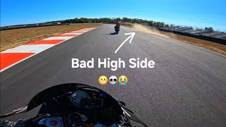 S1000RR POV PURE SOUND TRACK DAY CRASH [upl. by Killarney]