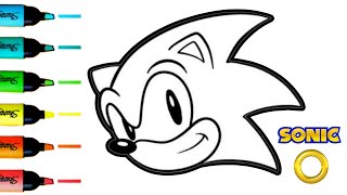 5 Steps to Drawing Sonic  The Hedgehog  Super Easy  Fun Drawing [upl. by Anihsit789]