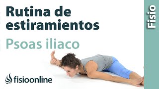 Estiramientos del músculo psoasilíaco  De pie y tumbado [upl. by Aicats]