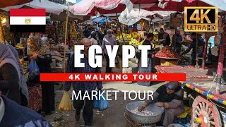 🇪🇬 Egyptian Bazaar Walking Tour  Alexandria Egypt Market Tour 4K HD  60fps [upl. by Ninetta]