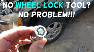 HOW TO REMOVE WHEEL LOCKS WITHOUT A KEY TOOL [upl. by Shipp459]