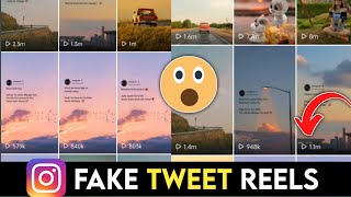 How To Create TWEET Reels For Instagram 2021  Viral Tweet Reels Kaise Banaye Full Tutorial 2021 [upl. by Raeann]