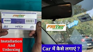 How To Install Fastag on Car Windshield  Fastag Installation And Unboxing  In Hindi [upl. by Polik]