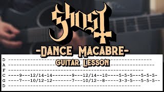 Ghost  Dance Macabre  Guitar Lesson  Solo and Rhythm [upl. by Satsok]