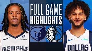 GRIZZLIES at MAVERICKS  NBA PRESEASON FULL GAME HIGHLIGHTS  October 7 2024 [upl. by Fredie]