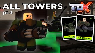 3 The STRONGEST towers in TDX  Tower Defense X Roblox [upl. by Cioban580]