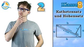 Kathetensatz und Höhensatz anwenden  Klasse 8 ★ Übung 2 [upl. by Anyek875]