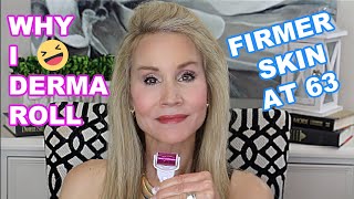 HOW TO DERMA ROLL YOUR FACE  HOW I USE DERMAROLLING TO FIRM UP MY SKIN AT 63 [upl. by Reisinger906]