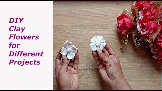 Clay flower Making  How to make a Flower out of Clay  air dry clay ideas  Clay Art [upl. by Siloa260]