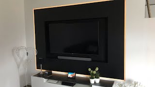 TV Wall DIY  LED TV Wand  TV Wand selber bauen  Wohnzimmer Living Room  Wohnwand trockenbau [upl. by Sedecram]