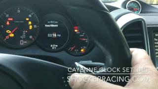 Porsche Cayenne How To Set The Clock Time [upl. by Fransis]