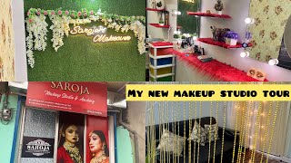 My new makeup studio tour 🥰  How to open makeup studio in low budget [upl. by Evatsug]