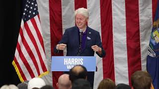 Bill Clinton addresses Israel–Hamas war at Kamala Harris rally in Michigan [upl. by Farrison110]