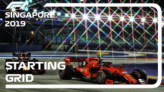 F1 STARTING GRID  2019 Singapore GP [upl. by Tatianas]