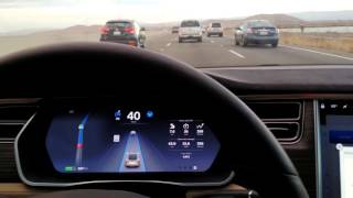 Tesla Autosteer Autonomous Selfdriving [upl. by Saffian704]