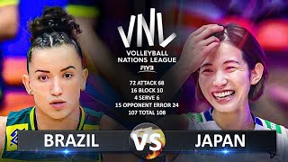 Brazil vs Japan  Semifinals  Womens VNL 2024 [upl. by Wunder]