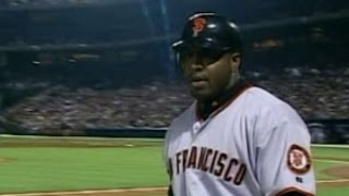 2002 NLDS Gm5 Bonds homers to deep leftcenter field [upl. by Anivram]