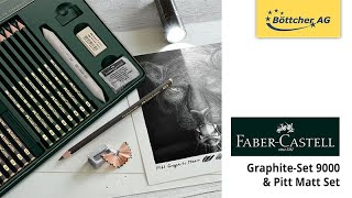 Graphite Set Faber Castell 9000 amp Pitt Matt Set [upl. by Tiedeman]