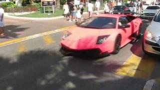 Amazing LineUp of Arab Supercars driving in Cannes  Part I [upl. by Ahsem]