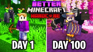 I Survived 100 Days in Better Minecraft Hardcore… Here’s What Happened [upl. by Tjaden]