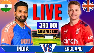 India vs England 3rd ODI Match  Live Cricket Match Today  IND vs ENG Live Match  IND vs ENG [upl. by Lorn]