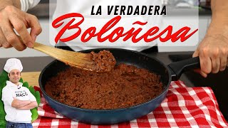 Salsa boloñesa original receta tradicional autentica italiana ragu a la bolognesa [upl. by Sapphera]