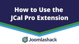 How to Use the JCal Pro Extension for Joomla [upl. by Artemisa303]