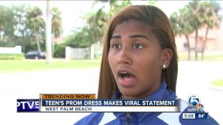 Teens prom dress makes viral statement [upl. by Bergren]