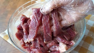 【cc】Chinese teach you how to tender beef in 20 minutes  This is the real Chinese secret [upl. by Eatnahc518]