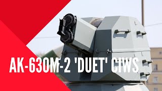 AK630M2 DUET CIWS Shipborne automatic 30mm doublegun mount [upl. by Einaoj]