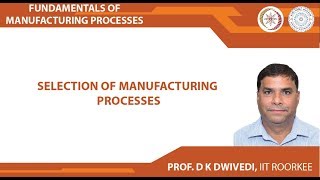 Selection of Manufacturing Processes [upl. by Legnaros]