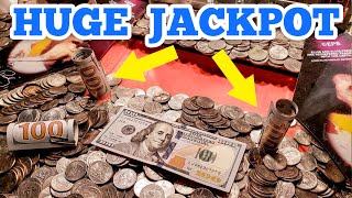 BIGGEST COIN PUSHER JACKPOT EVER On A High Risk Coin Pusher ASMR [upl. by Arolf183]