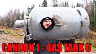 3 inch Cannon Vs Propane Tank [upl. by Busch]