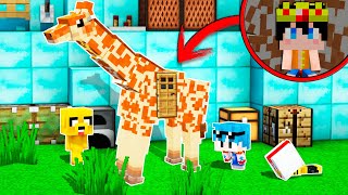 ¡LOS COMPAS SE ESCONDEN DENTRO DE UNA JIRAFA 😂🔥 MINECRAFT EL ESCONDITE [upl. by Leirea]