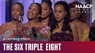 The Six Triple Eight Cast Gives Thanks For Outstanding Motion Picture Award  NAACP Image Awards 25 [upl. by Eneloj]